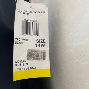 Formal Onyx dress black and pink with shawl